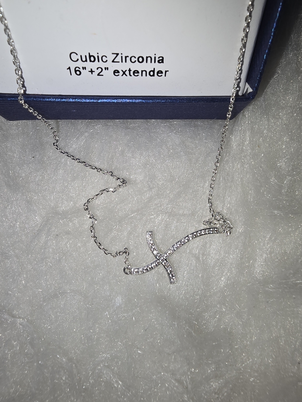 NEW Silver Sideways Cross